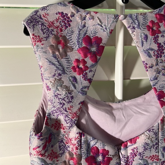 NWT AIDAN MATTOX Jacquard open back Dress Lilac. 6 party cruise wedding … - Picture 9 of 14